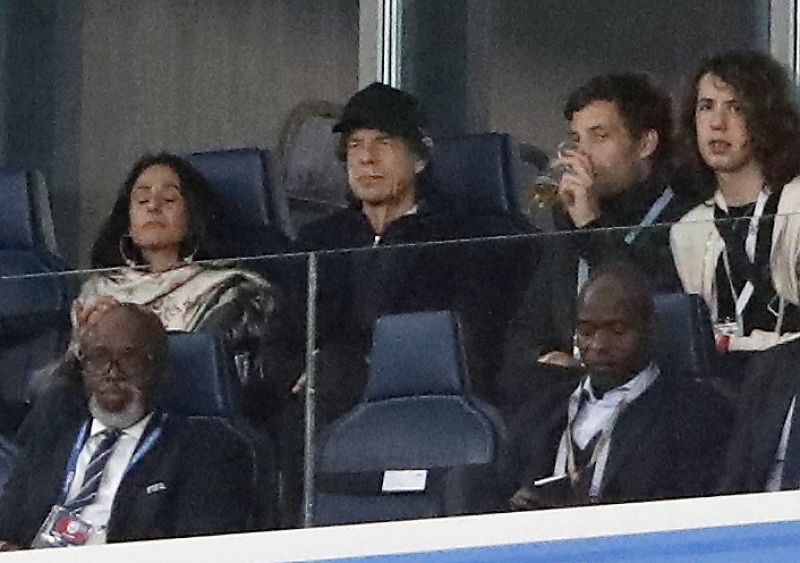 Mick Jagger, en el Mundial de Rusia