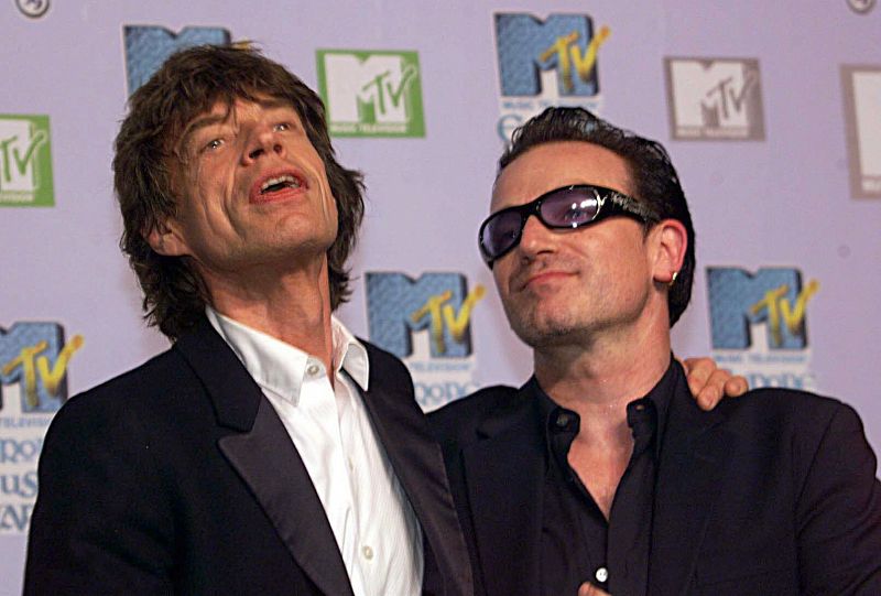 Mick Jagger y Bono
