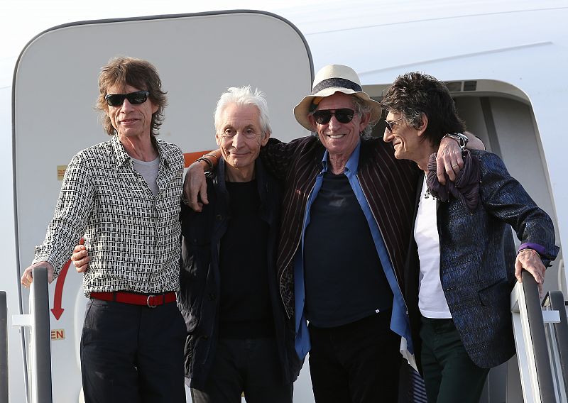 The Rolling Stones aterrizan en La Habana