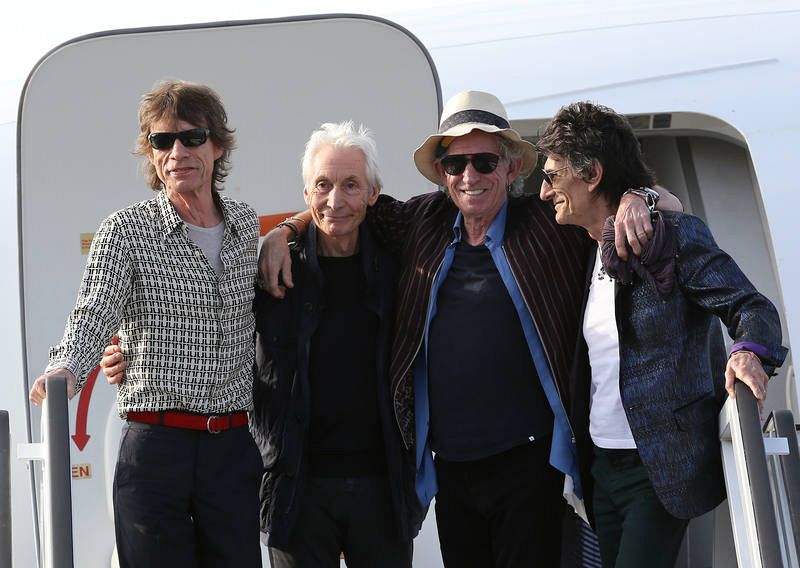 The Rolling Stones aterrizan en La Habana 