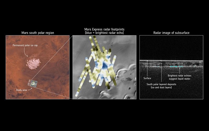 El lago descubierto por los investigadores italianos, en imágenes