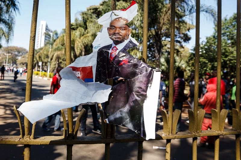 Cartel electoral de Nelson Chamisa en Zimbabue