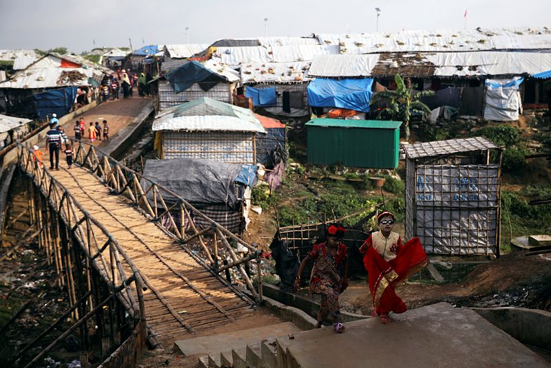 Niños rohinyás celebran la Fiesta del Sacrificio musulmana