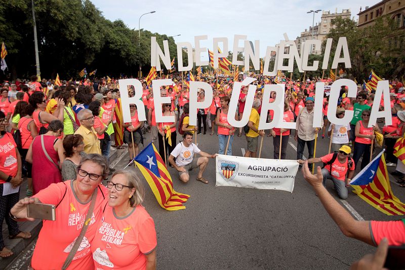 Manifestación independentista convocada por ANC