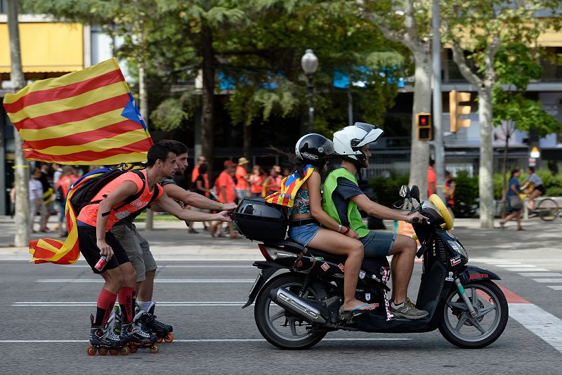 Patinadores y motoristas