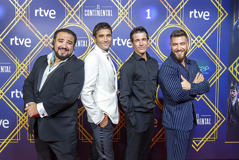 Franky Martin, Álex García, Juanjo Ballesta y Raúl Tejón durante la premiere