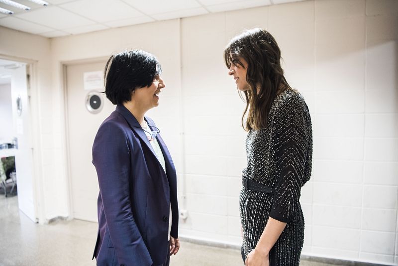 Sharleen Spiteri y Maika, momentos antes de la actuación de Texas