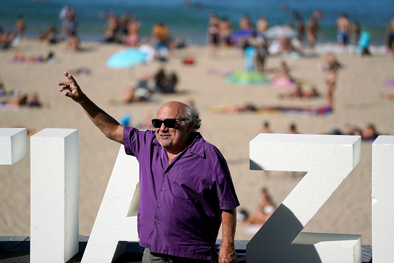 El actor, director y productor estadounidense, Danny DeVito, durante la presentación de su película 'Smallfoot' en San Sebastián, donde recogerá el Premio Donostia
