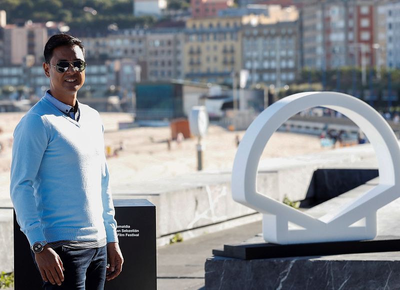 El actor Allen Dizon durante la presentación de 'Alpha, the right to kill', que compite en la sección oficial del festival