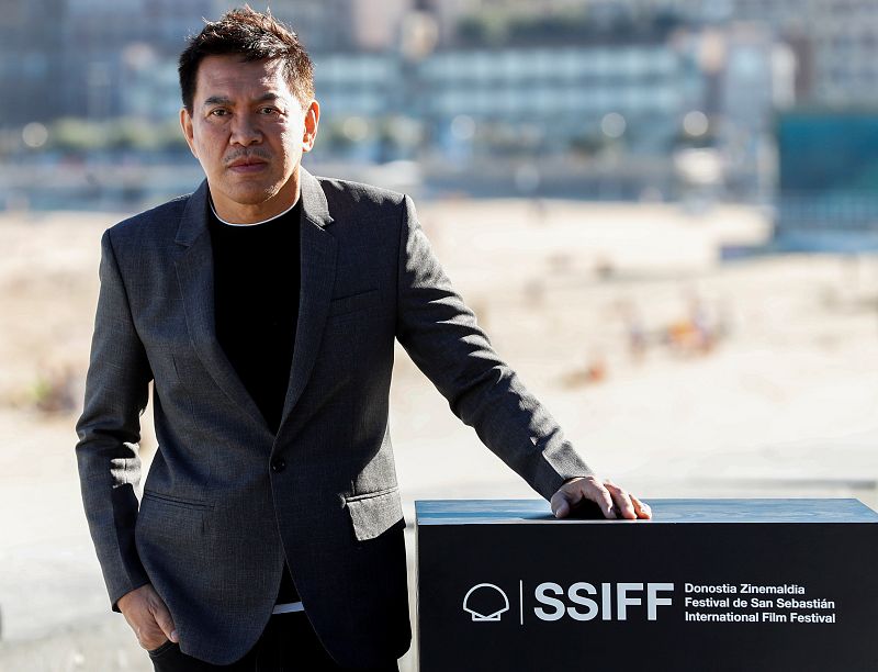 El director Brillante ma Mendoza durante la presentación de 'Alpha, the right to kill', que compite en la sección oficial del festival