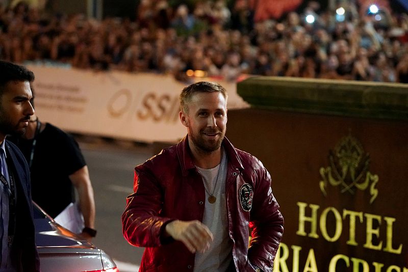El actor canadiense Ryan Gosling a su llegada al Festival Internacional de Cine de San Sebastián