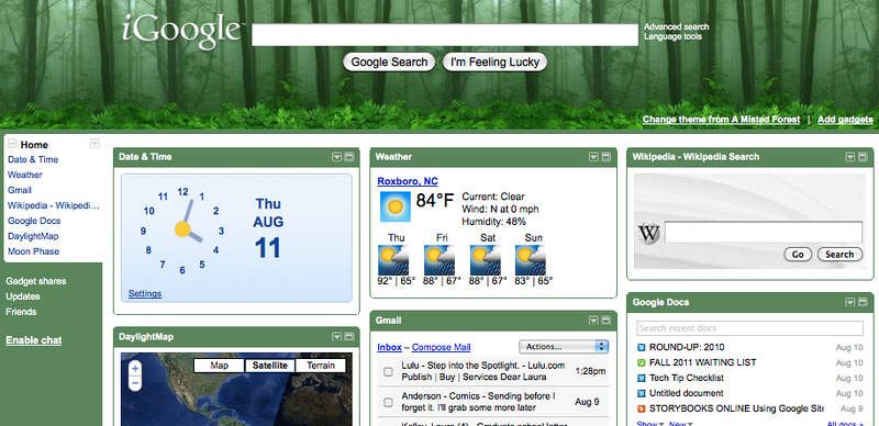 Fracasos de Google: imagen de iGoogle 