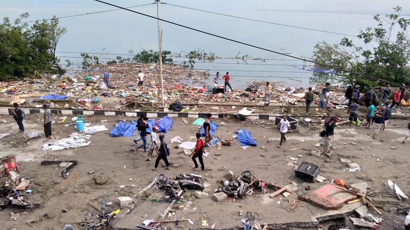 Dantesca imagen que ha dejado el terremoto-tsunami en Palu