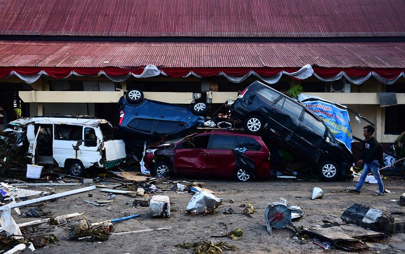 Una zona devastada de Palu