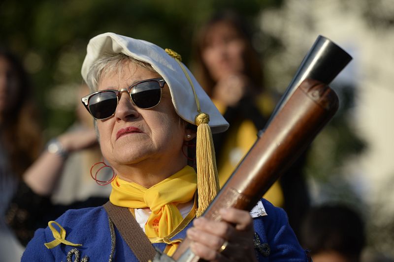 Acto conmemorativo del anivesario del 1-O en Girona