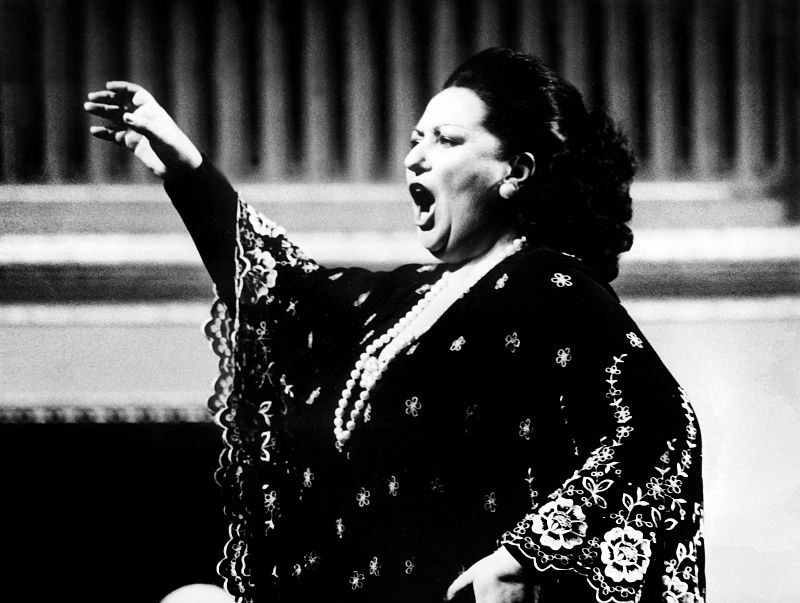 Montserrat Caballe actuando en Viena en septiembre de 1979