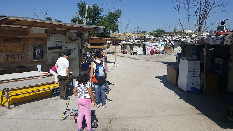 Un momento de la grabación del equipo de Crónicas