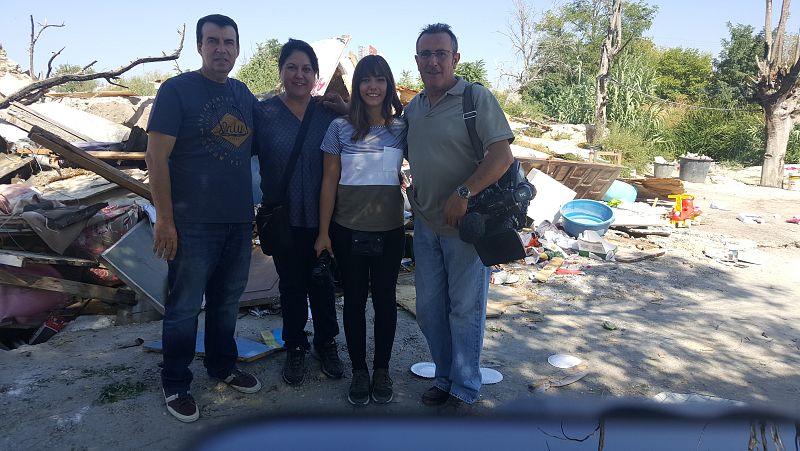 Último día de la grabación. Foto del equipo de Crónicas