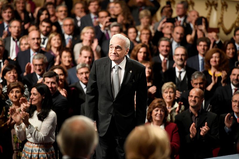 El director de cine estadounidense Martin Scorsese, antes de recibir el Premio Princesa de Asturias.