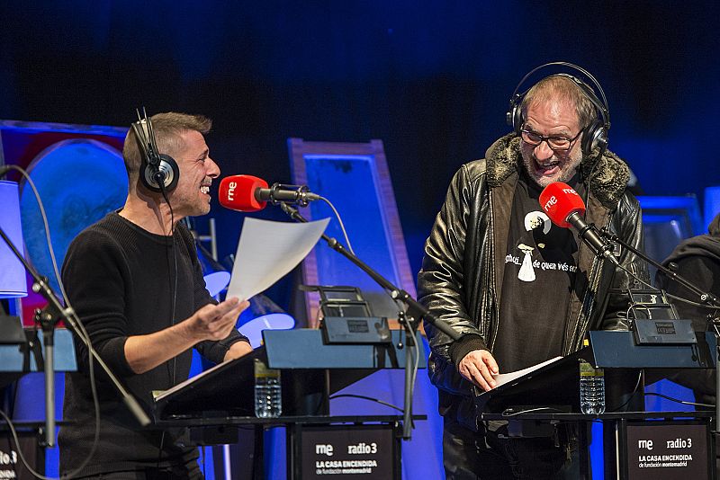 Juan Megías y Nancho Novo, en un momento de la representación.