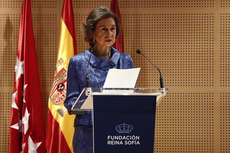 La reina Sofía durante la celebración del 40 aniversario de la Fundación que lleva su nombre