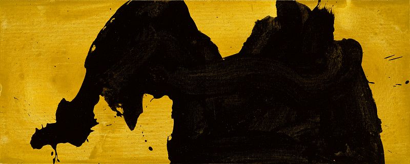 Goya's Dog (Sketch), 1975 (acrylic on canvas panel)