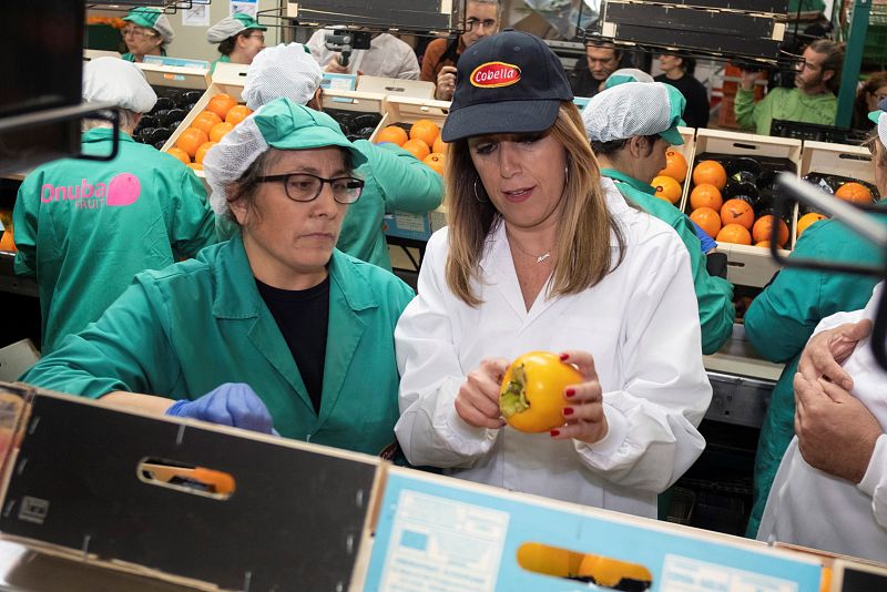 Díaz visita Lepe en el quinto día de campaña