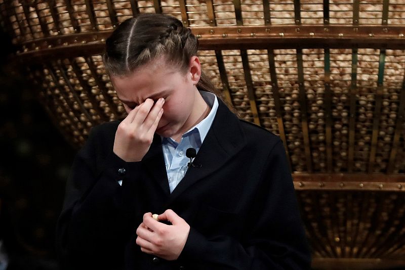 Emoción durante el sorteo de Lotería 2018.