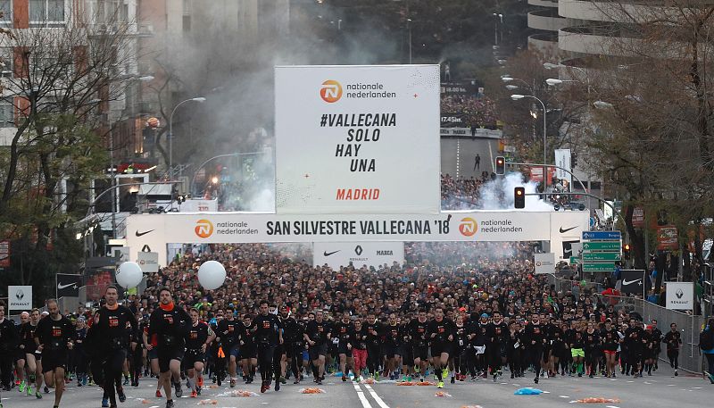 Imagen de la salida de la San Silvestre Vallecana 2018.