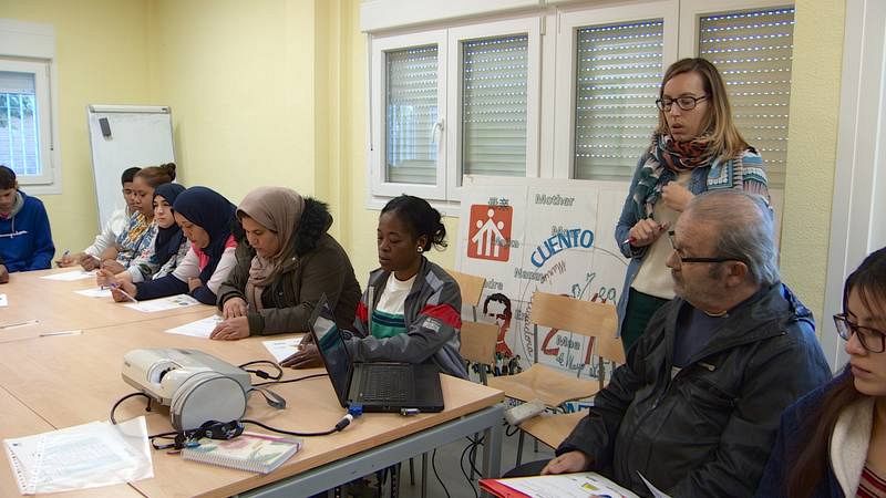  Con la orientadora laboral