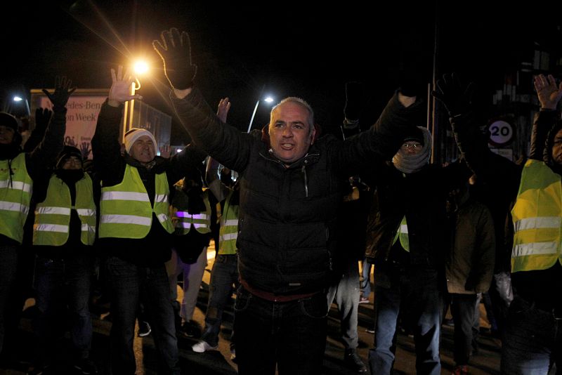 Tercera jornada de huelga de taxis en Madrid