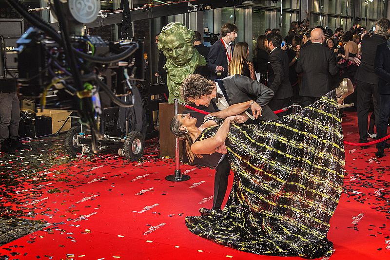 Goya 2019. Lucía Jiménez y Daniel Grao en la cámara glamour de RTVE.es