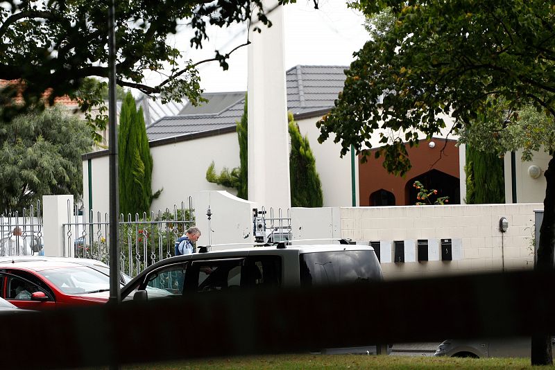 Exterior de la mezquita atacada