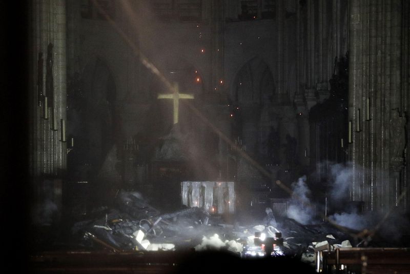 Incendio en la catedral de Notre Dame de París