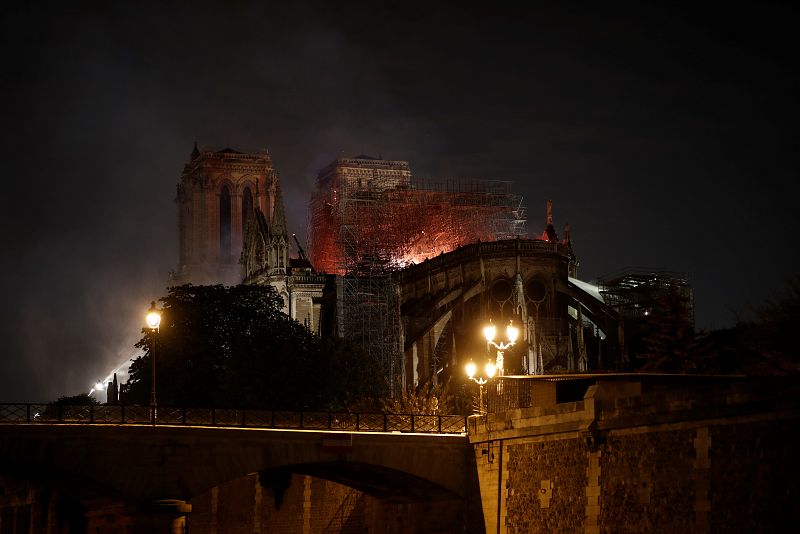 Incendio en la catedral de Notre Dame de París