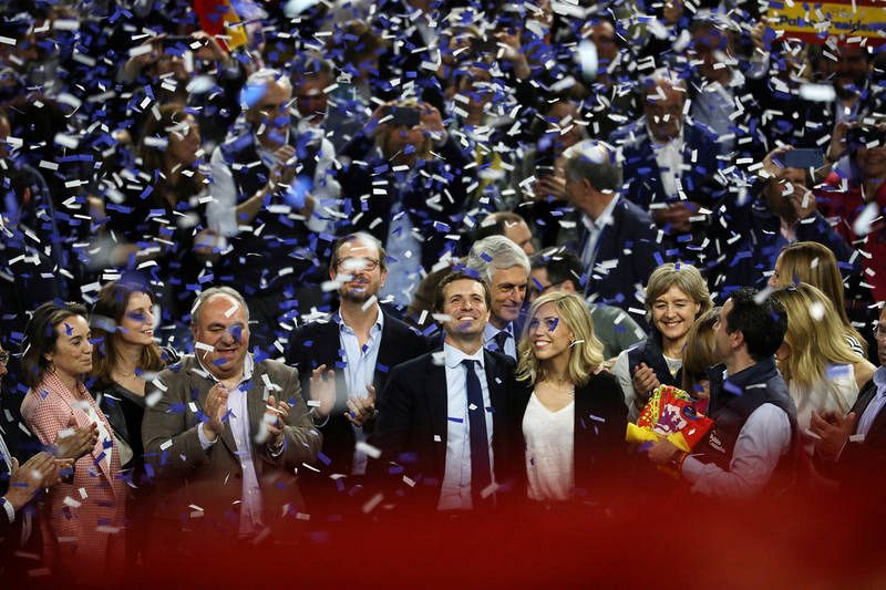 Pablo Casado termina la campaña en el WiZink de Madrid