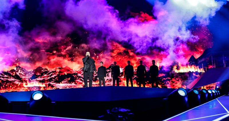 Oto Nemsadze (Georgia) en su primer ensayo en Eurovisión 2019