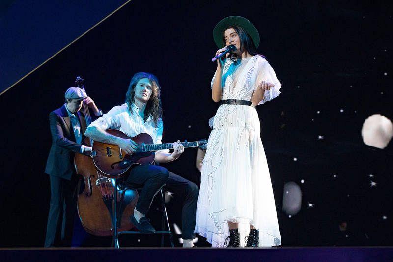   Carousel (Letonia) en su primer ensayo en Eurovisión 2019