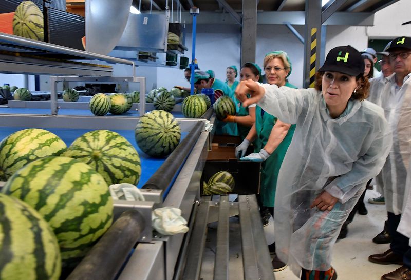 Dolors Montserrat visita una cooperativa agrícola