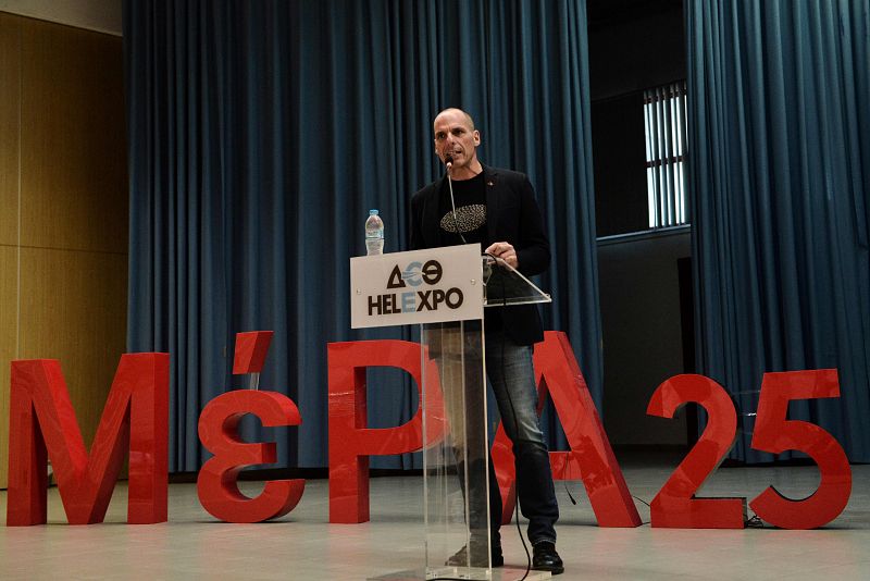 Acto electoral de Yanis Varoufakis