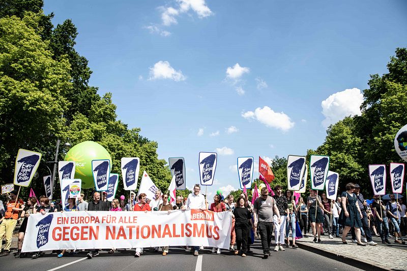 Marcha contra el nacionalismo en Berlín