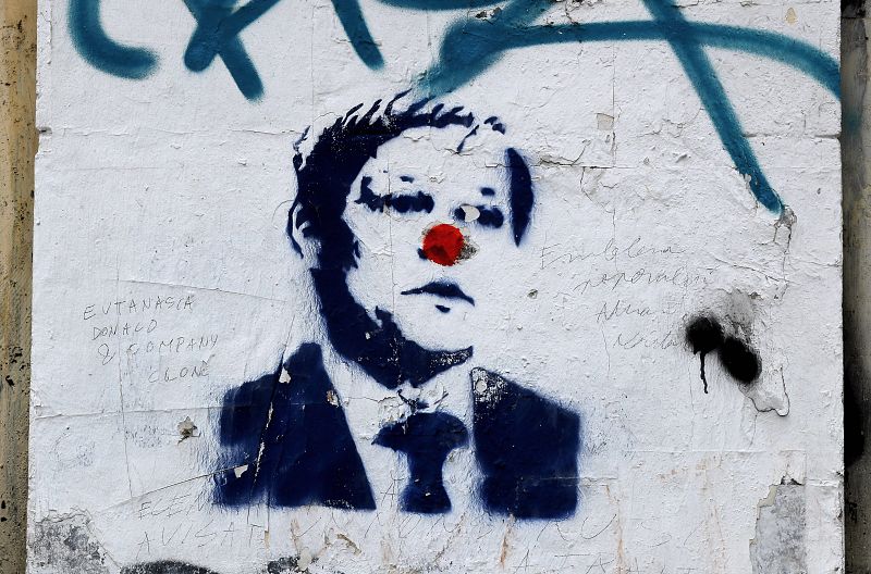 Pintada contra el ex primer ministro rumano Dacian Ciolos