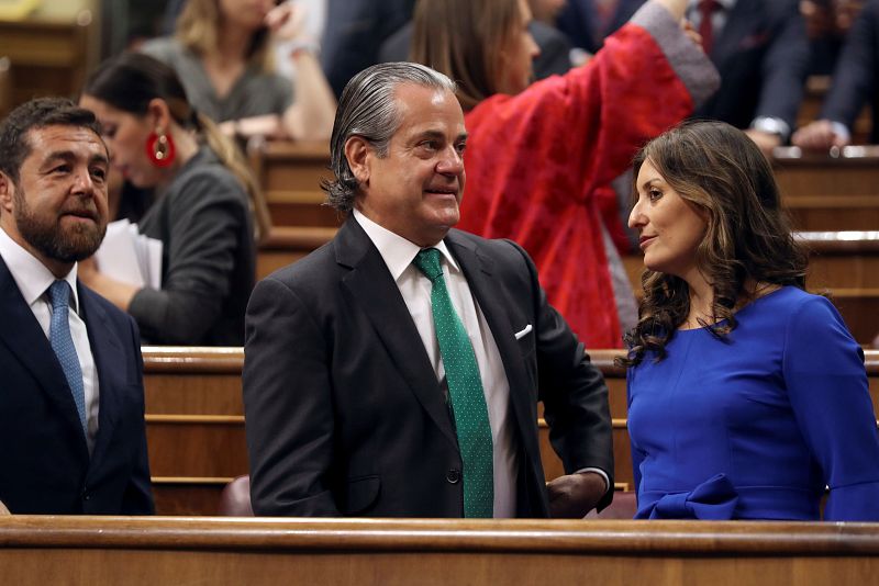 Marcos de Quinto, Sara Giménez, y Miguel Ángel Gutiérrez Vivas, diputados electo de Ciudadanos por Madrid