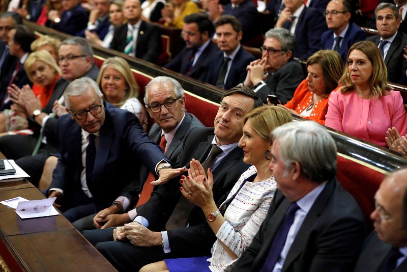 Los senadores del PP durante la elección de la Mesa del Senado