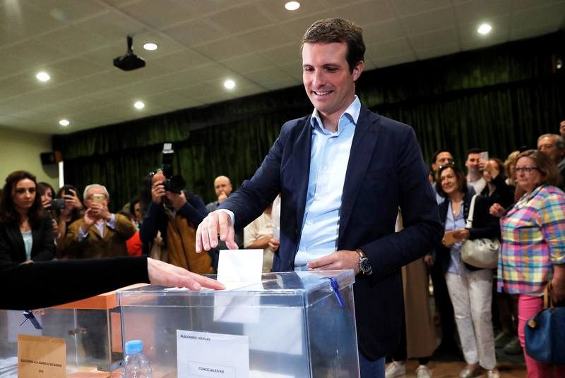 Pablo Casado vota este 26M