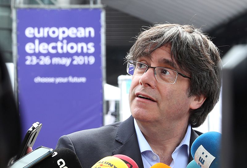 Carles Puigdemont, habla a los medios de comunicación