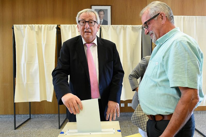 Jean-Claude Juncker vota en las elecciones europeas