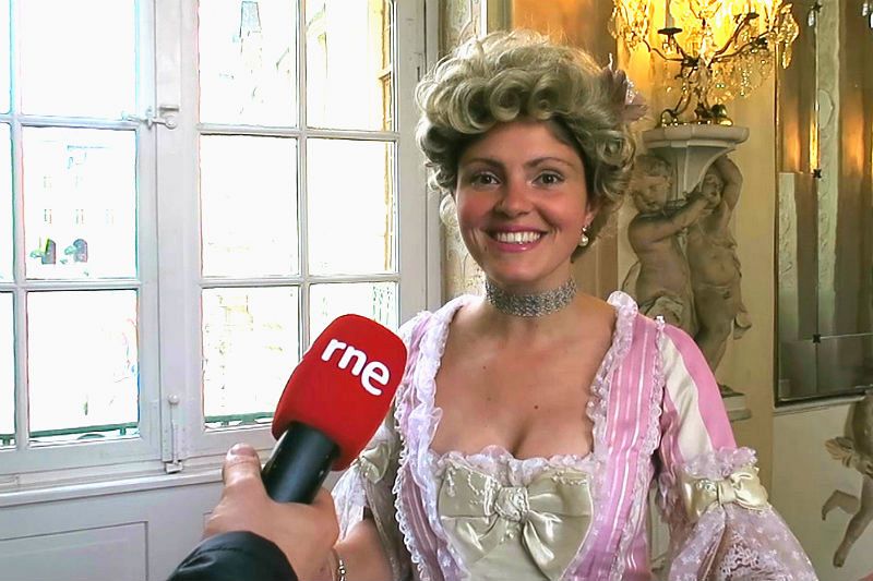 Laura Imprescia, guía de visitas teatralizadas en el Palacio de Ludwigsburg.