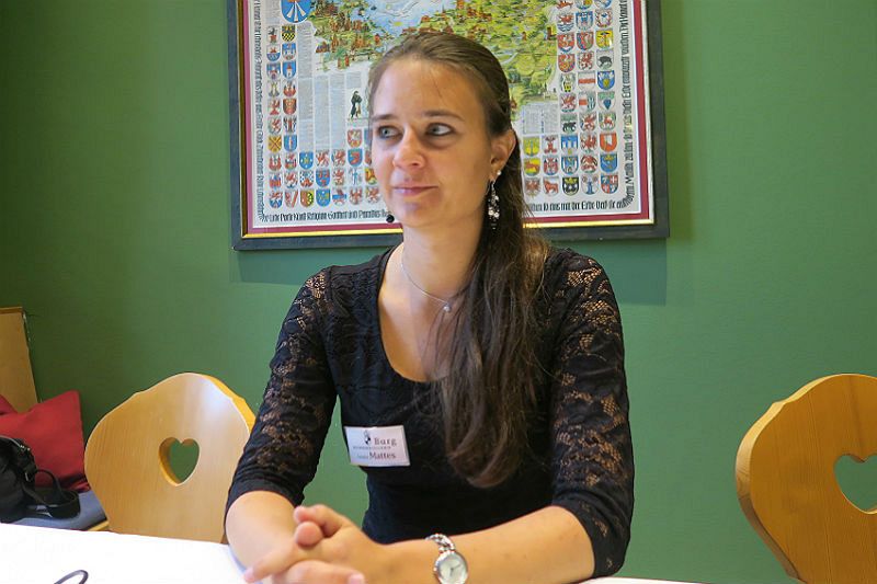 Sandra Mattes, guía del Castillo Hohenzollern.