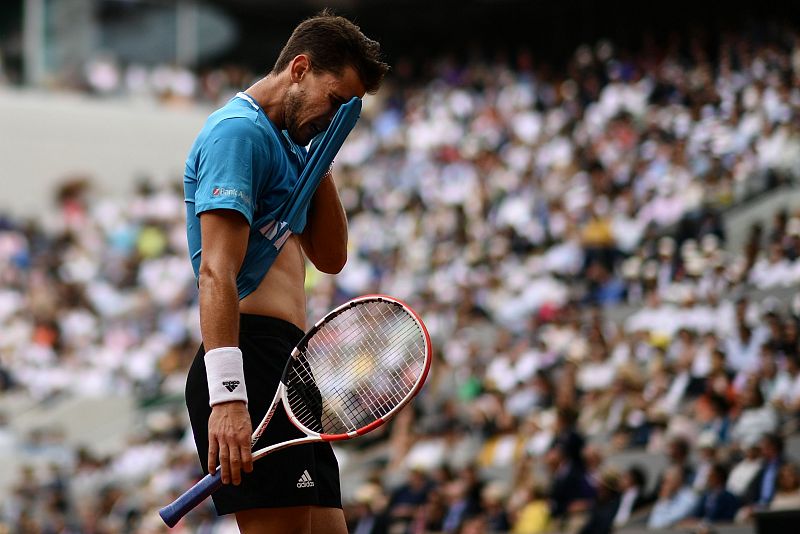 Thiem se lamenta en una de las acciones de la final de 2019.